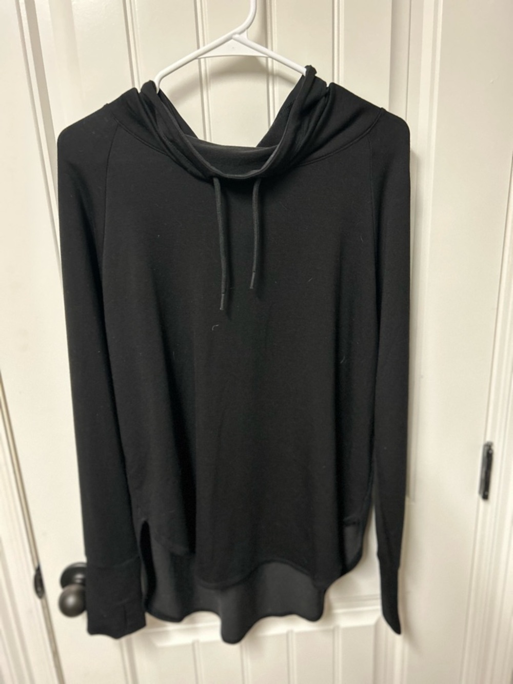 Black Women's Lightweight Cowl Neck Pullover Top